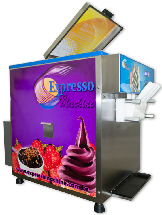 Máquina de Sorvete Expresso 3 Sabores Inox Conservação Noturna - Nagano