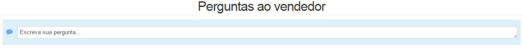 Faça perguntas ao vendedor do Mercado Livre