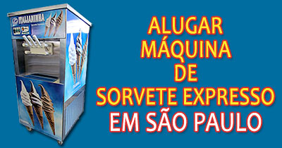 Aluguel máquina de sorvete expresso SP